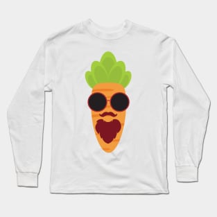 Carrot with Moustache Long Sleeve T-Shirt